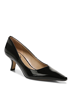 Sam Edelman Women's Bianka Pointed Toe Kitten Heel Pumps In Black Patent