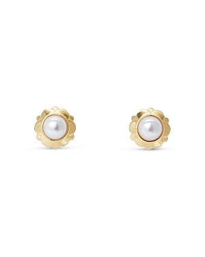 Lele Sadoughi Women's Eva 14k-gold-plated & Acrylic Pearl Flower Stud Earrings In White/gold
