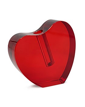 Tizo - Crystal Red Heart Shape Vase, Large