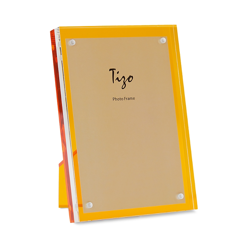 Tizo Lucite Frame, 4 X 6 In Clear/orange