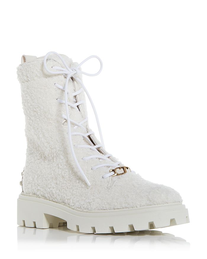 Faux fur trim outlet combat boots