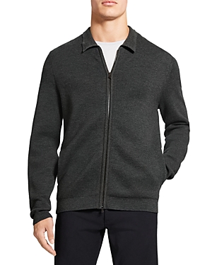 THEORY REGAL ZIP FRONT SWEATER