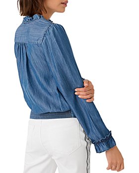 Karl Lagerfeld Paris Womens Lace Trim Crew Neck Pullover Top Shirt BHFO 4332 
