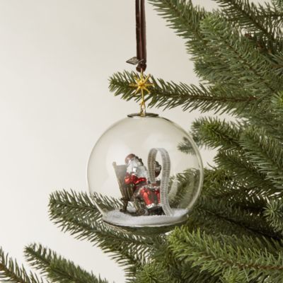 Santa Snow Globe Ornament