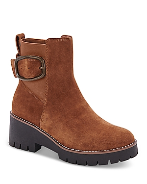 Blondo Dahlia Waterproof Bootie In Cognac Suede