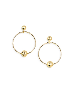 Aqua Circle Hoops In 14k Gold Plated - 100% Exclusive