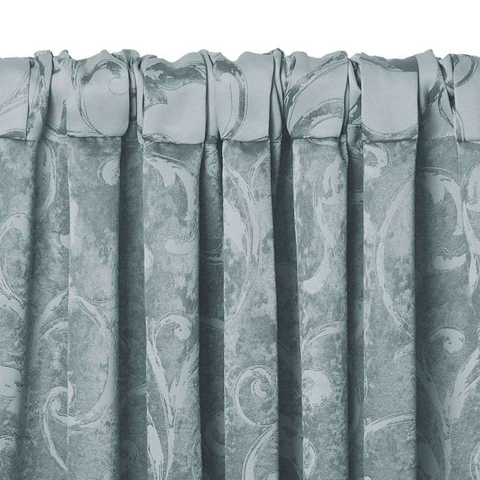 Shop Elrene Home Fashions Mia Jacquard Scroll Blackout Window Curtain Panel, 52 X 84 In Blue