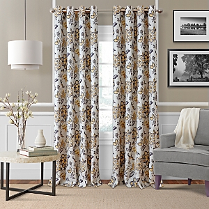 Elrene Home Fashions Sorrento Room Darkening Window Curtain Panel, 52 X 95 In Gray/gold