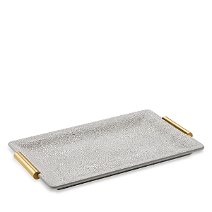 Shop Aerin Shagreen Small Vanity Tray In Dove