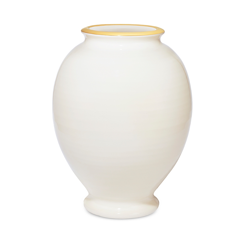 Aerin Siena 11.8" Large Vase, Blue Haze In Cream