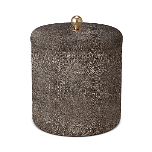 Shop Aerin Shagreen Lidded Ice Bucket In Chocolate