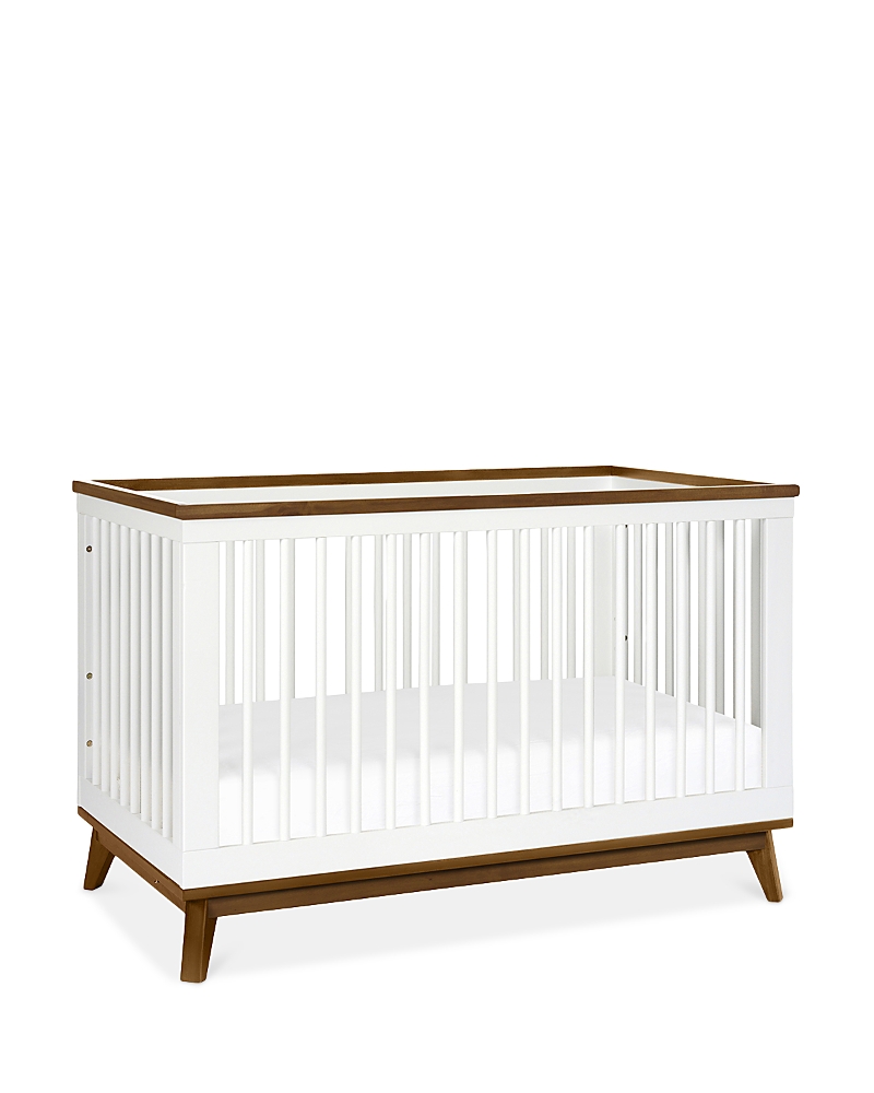 Babyletto Scoot 3-in-1 Convertible Crib In White/naturalwalnut