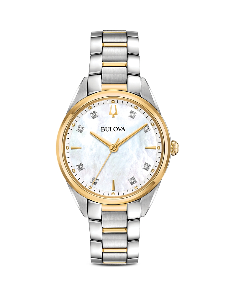 Bulova Classic Watch, 33mm In White/two Tone