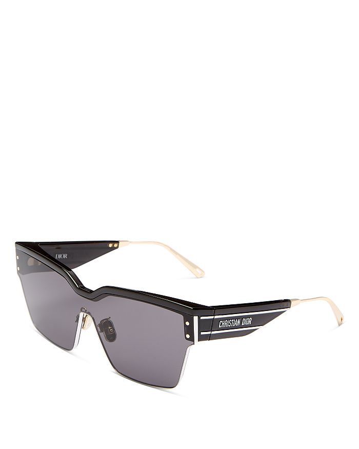 Dior Club M4u Mask Sunglasses, 145mm In Black/gray Solid