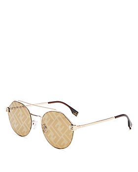 Fendi -  Brow Bar Round Sunglasses, 55mm
