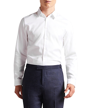 Ted Baker Jorviss Cotton Solid Slim Fit Button Down Shirt