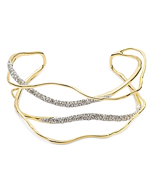 Alexis Bittar Solanales Crystal Cuff Bracelet In Gold