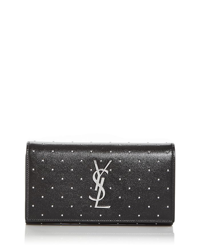 Saint Laurent Studded Leather Continental Wallet | Bloomingdale's