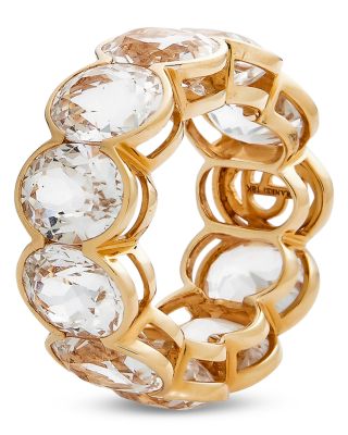 18K Rose Gold Pietra White Topaz Eternity Ring