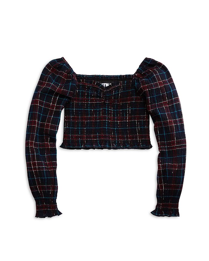 Katie J NYC Tween Chloe Smocked Top - Black Floral main image 0