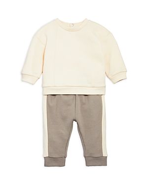 Bloomie's Baby Boys' French Terry Sweatshirt & Jogger Trousers Set - Baby In Cream