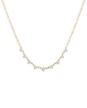 Rachel Reid - 14K Yellow Gold Diamond Collar Necklace, 18"