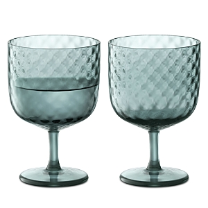 Shop Lsa Dapple Wine Glass, Set Of 2 In Blue