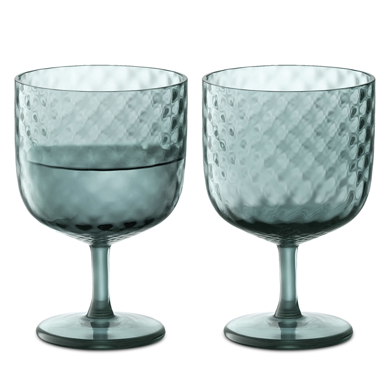Lsa Dapple Set Of 2 Wine Glasses In Blue