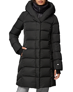 Soia & Kyo Hooded Water Repellent Down Puffer Coat In Black