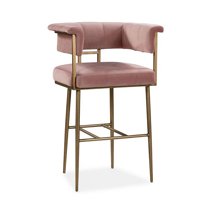 TOV Furniture Astrid Velvet Bar Stool Bloomingdale's
