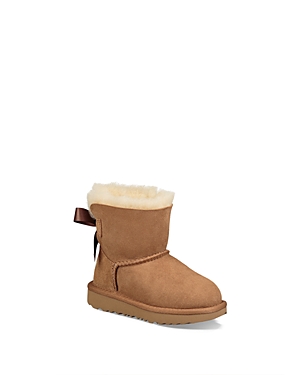 Shop Ugg Girls' Mini Bailey Bow Ii Boots - Toddler In Chestnut