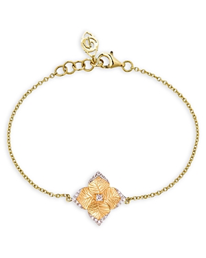 Piranesi 18K Yellow Gold Oro Flower Diamond Link Bracelet
