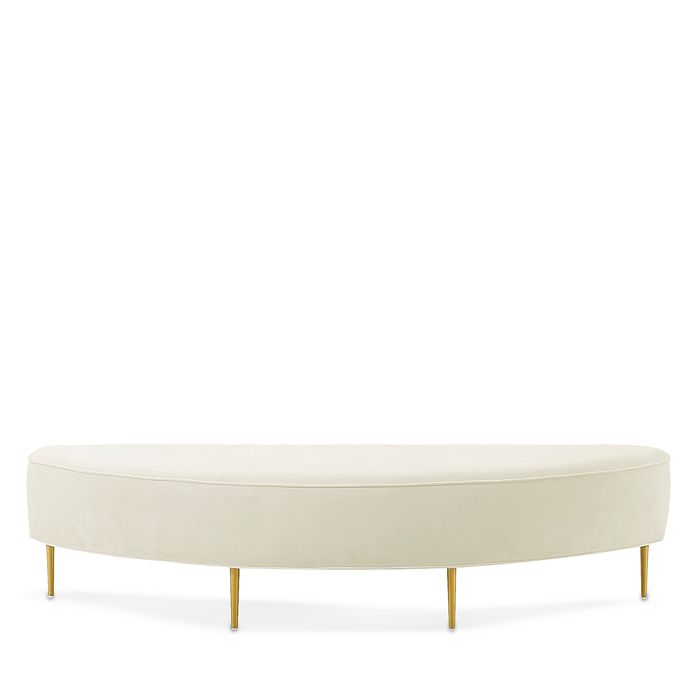 TOV Furniture Bianca Cream Velvet King Bench Bloomingdale's