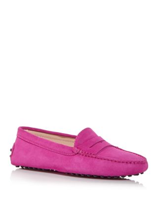 Tod's Woman Loafers Mauve Size 7.5 Leather In Fushia