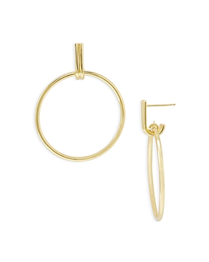 Argento Vivo Open Circle Drop Earrings in 14K Gold Plated Sterling Silver