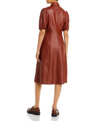 T Tahari Faux Leather Shirt Dress | Bloomingdale's Women