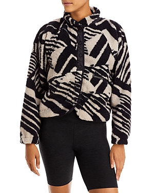 Free People Rocky Ridge Fleece Jacket In Geo Line