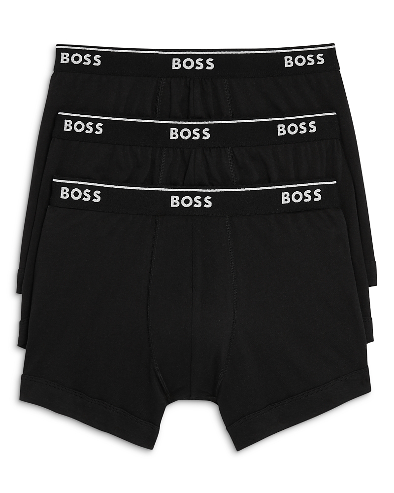 Hugo Boss Boss Underwear 3 Pack Long Boxer Briefs In Black