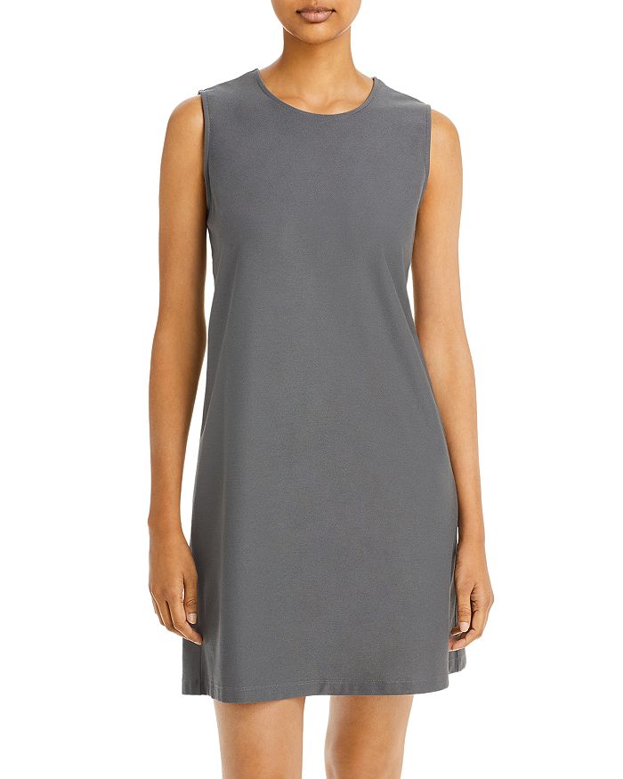 Eileen Fisher Round Neck Shift Dress - 100% Exclusive | Bloomingdale's