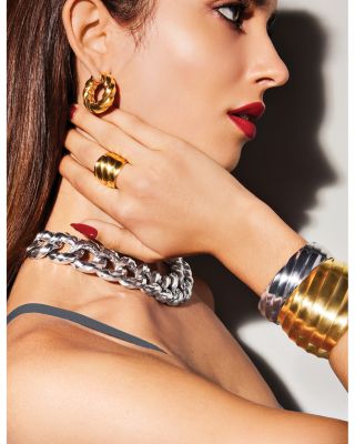 Cable Edge Curb Chain Necklace in Recycled Sterling Silver, 16"