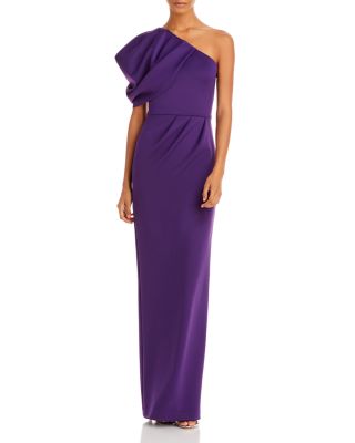 Black Halo Egan Draped One-Shoulder 