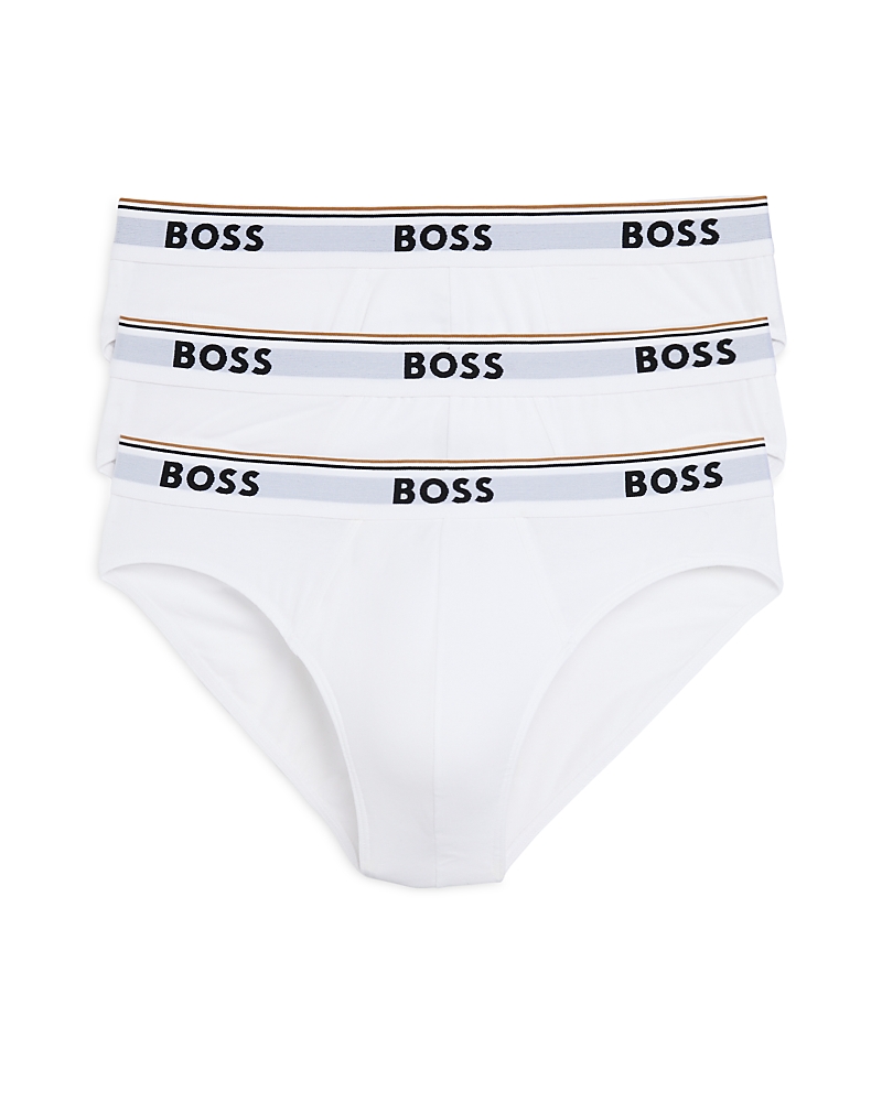 Hugo Boss Men's Pack Of Three Stretch Cotton Briefs In White