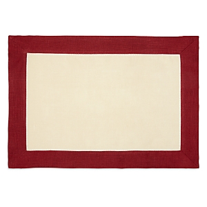 Sferra Roma Colorblock Placemats, Set Of 4 In Stone/cinnabar