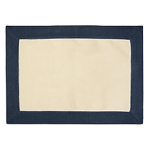 Sferra Roma Colorblock Placemats, Set Of 4 In Stone/indigo