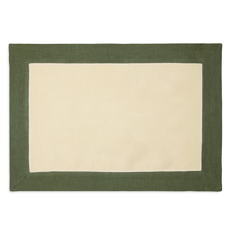Sferra Roma 4-piece Colorblock Placemat Set In Stone/sage