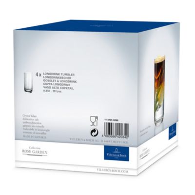 Rose Garden Highball/Tumbler, Set of 4