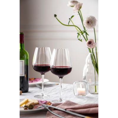 Rose Garden Red Wine Glass, Set of 4