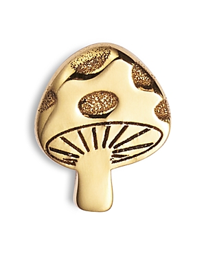 Shop Zoë Chicco 14k Yellow Gold Itty Bitty Symbols Single Mushroom Earring