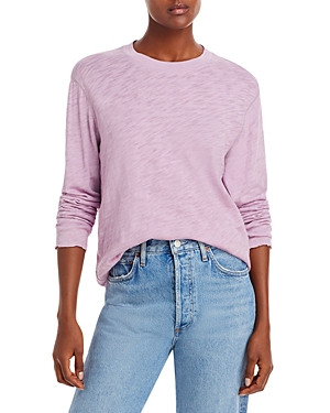 Atm Anthony Thomas Melillo Slub Jersey Crop Tee In Hyacinth