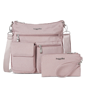 Baggallini Modern Everywhere Slim Crossbody Bag In Pink